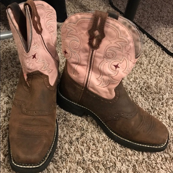Justin Boots Shoes - Pink & brown Justin Gypsy Boots