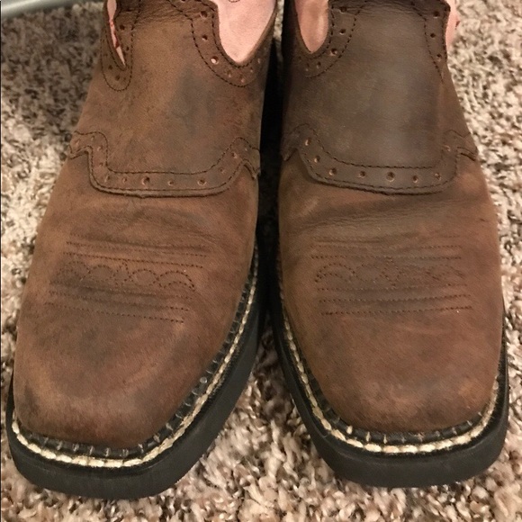 Pink & brown Justin Gypsy Boots - Picture 3 of 3