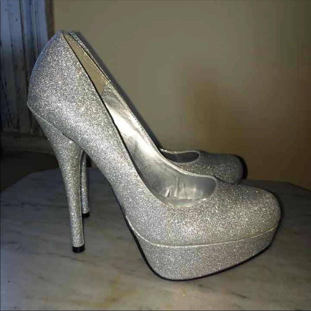 silver pumps