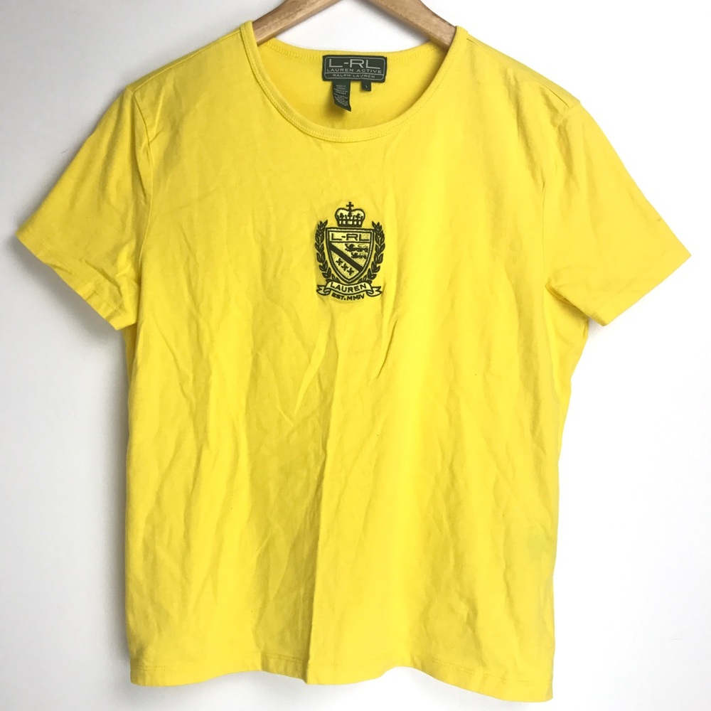 Polo Ralph Lauren Women's T-Shirt Yellow L-RL