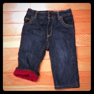 ❤️6-12mo fleece comfy lined jeans