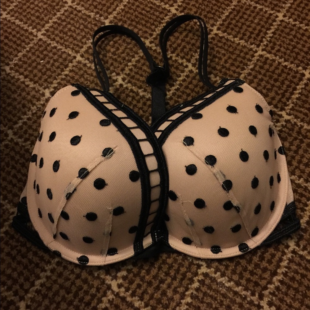 Victoria's Secret Polka Dot pink Strappy Bra