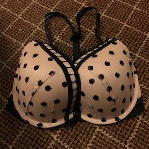 Victoria's Secret Polka Dot pink Strappy Bra
