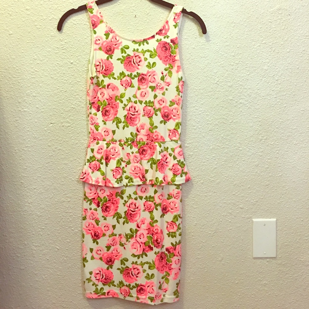 H&M Floral Peplum Dress