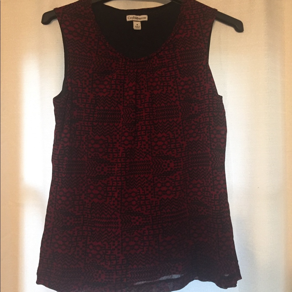 Red and Black Croft and Barrow Tank Top