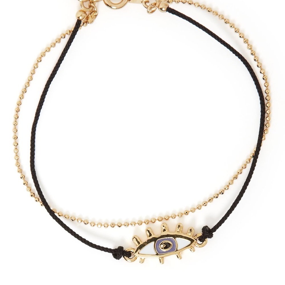 RED MARC JACOBS EVIL GOOD EYE PENDANT BRACELET