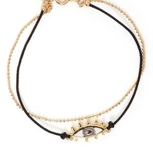 RED MARC JACOBS EVIL GOOD EYE PENDANT BRACELET