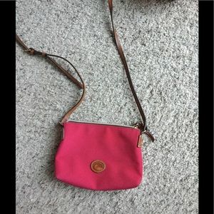 Dooney and Bourke nylon fuscia cross body