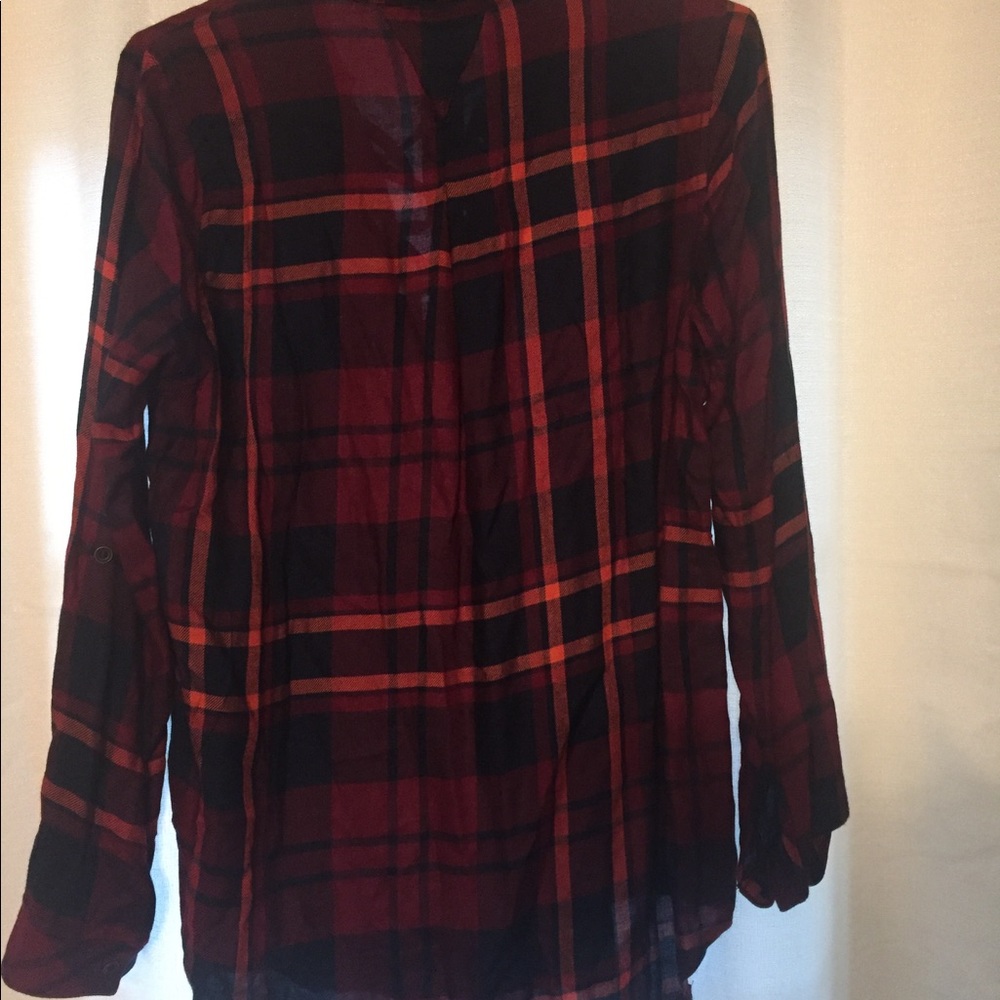 Maroon and navy blue tunic