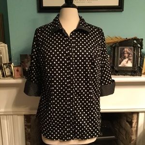 EUC Lane Bryant Sz 16 Button Front Blouse (F-13)