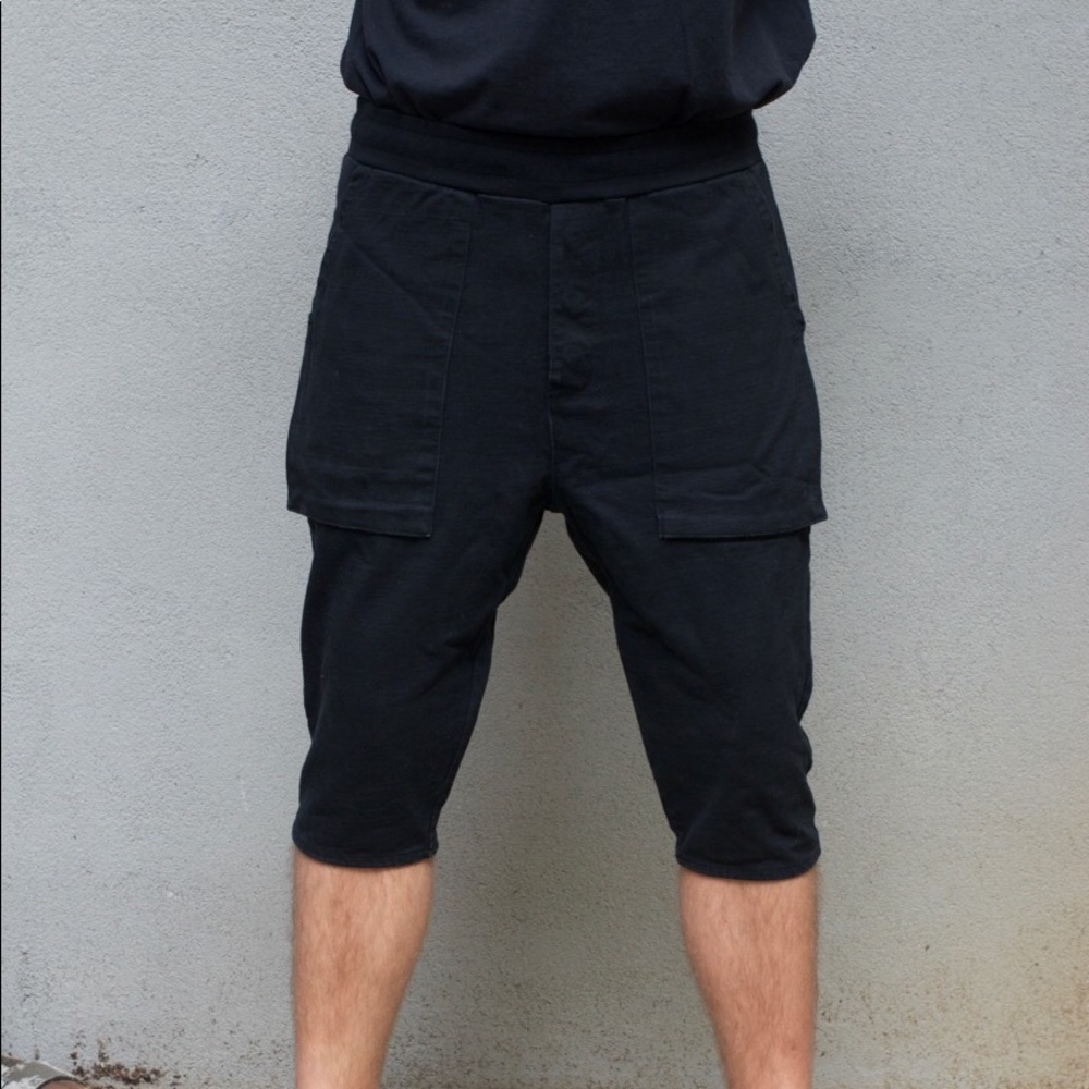 Cotton black cut off shorts