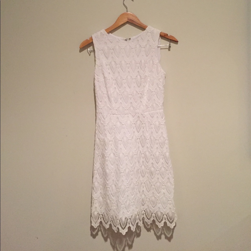 White lace dress! Worn once.