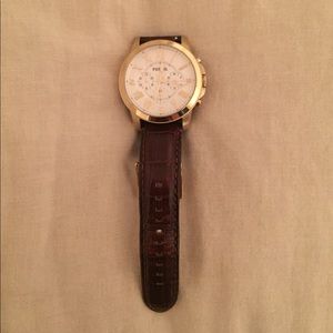 Men's Brown Leather Fossil Watch