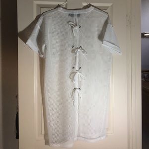 ASOS mesh t shirt dress with back detail