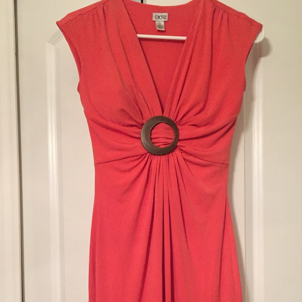 Cache Size 2 dress - coral (orange)