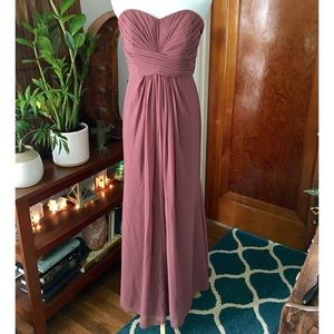 Quartz Davids Bridal long chiffon F15555 dress