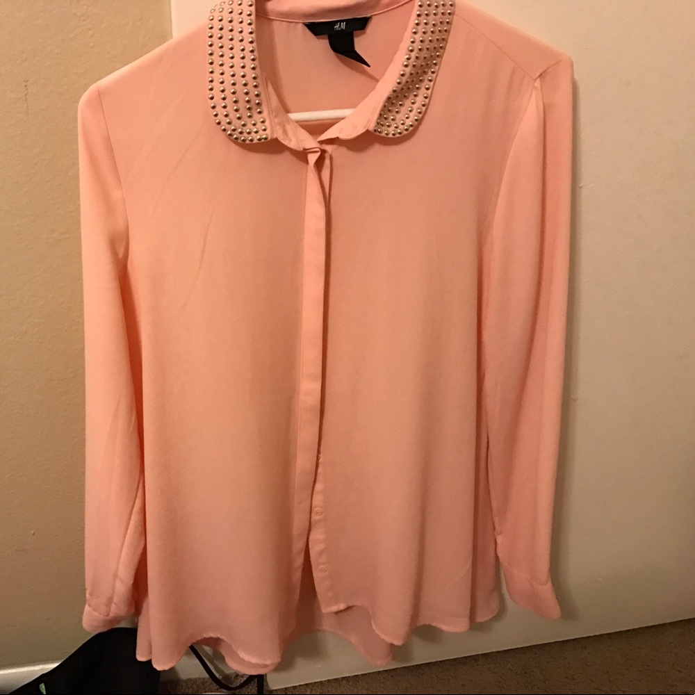 Long sleeve pink shirt with a hint of Dazzle