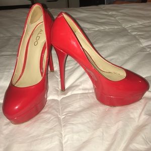Red Aldo heels