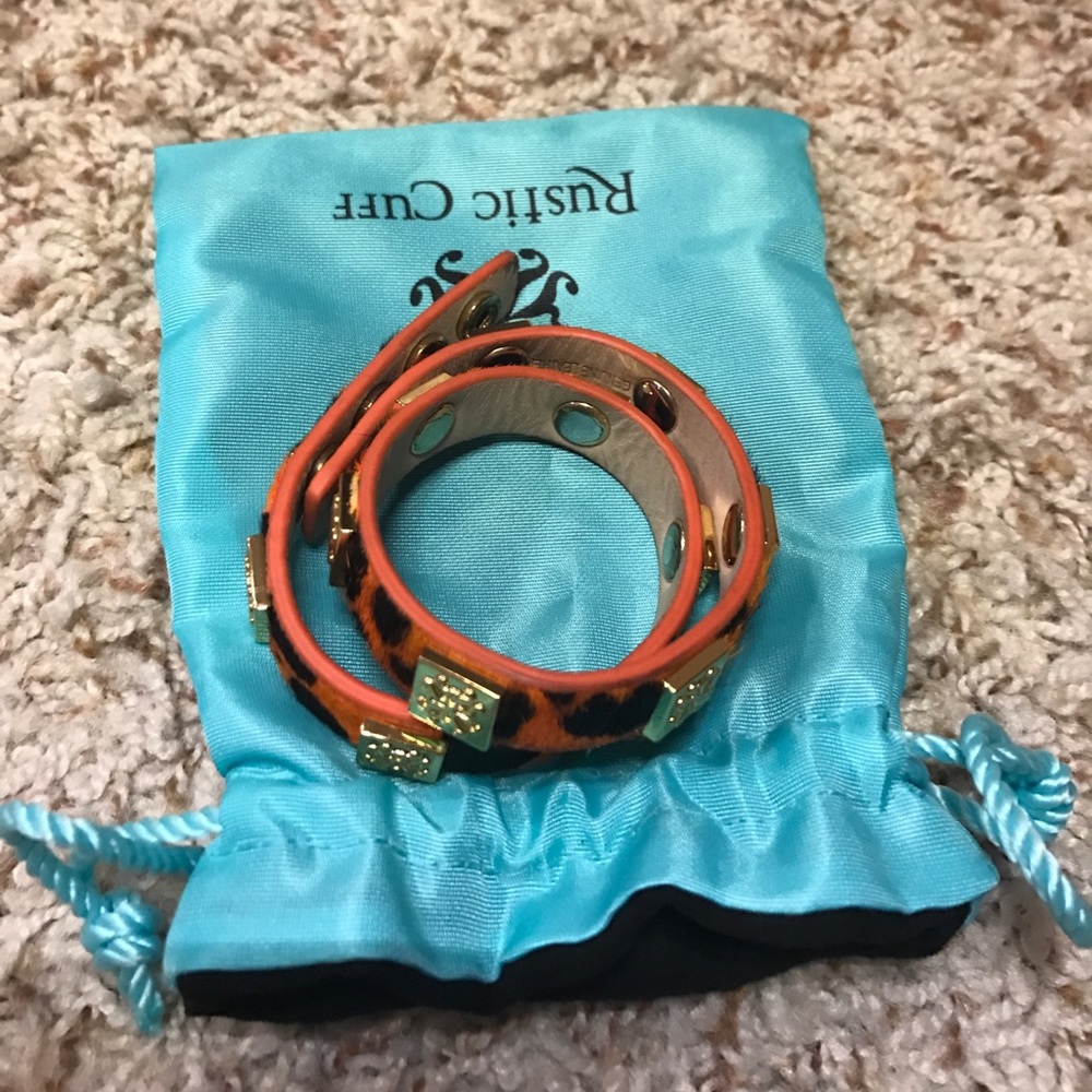 Rustic cuff wrap bracelet