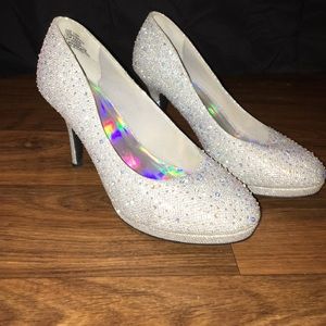 Silver Sparkly Heels