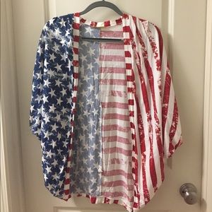 American flag shrug/cardigan