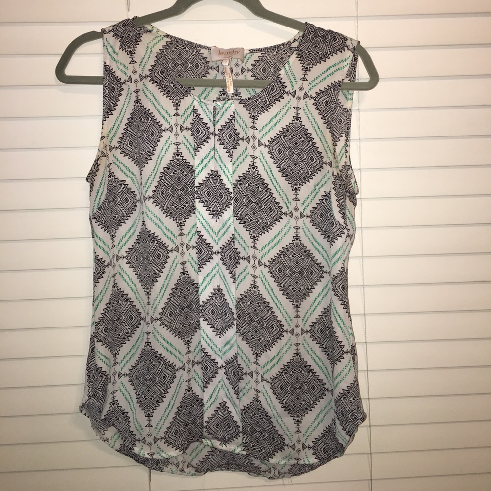 Shelli Segal sleeveless blouse Sz 2