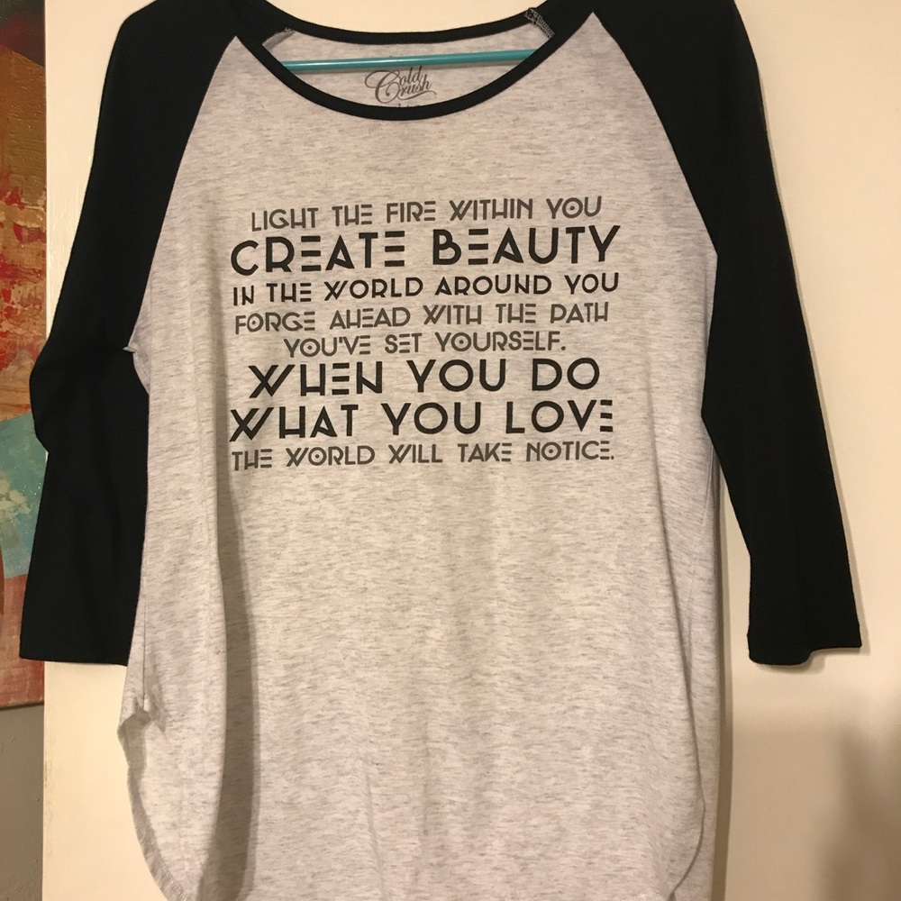 Cold rush large baseball tee