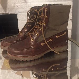 Sperry Leather & Canvas Combat Boot