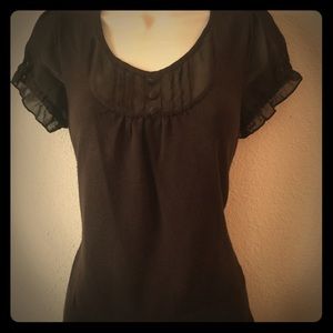 Apt 9 Top Brown Size Small Boat neck knit