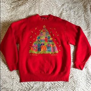 Cat Tree Christmas Tacky Holiday Sweatshirt Ugly