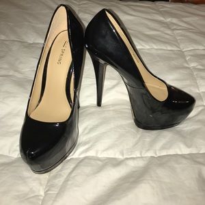 Black 6 inch heels