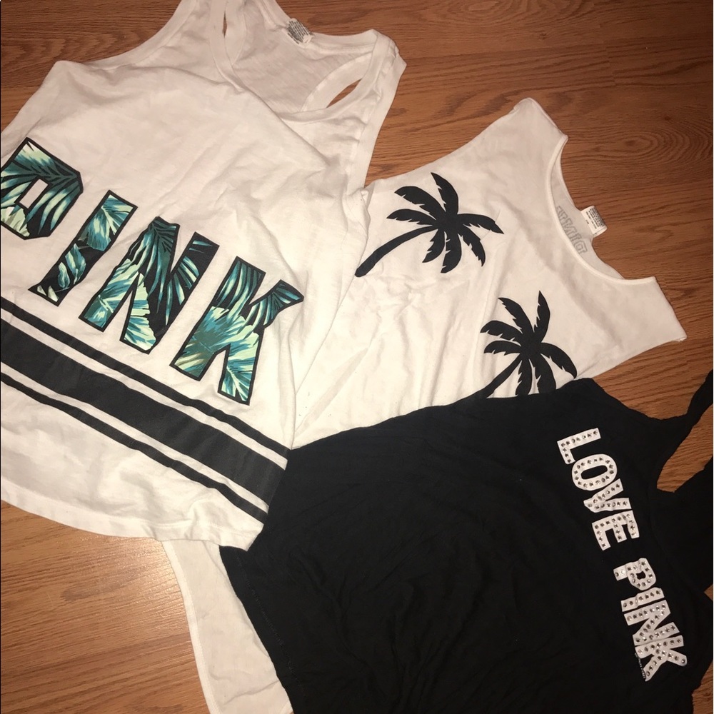 Pink tank tops !