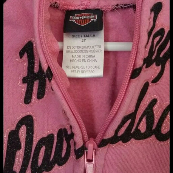 Little girls 2t Harley-Davidson hoodie - Picture 2 of 2