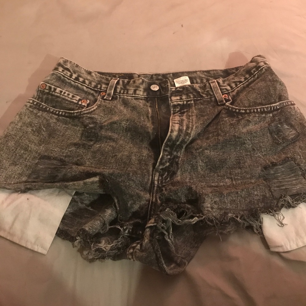 Levi acid wash shorts