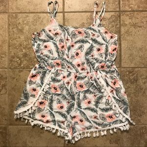 Floral tassel romper