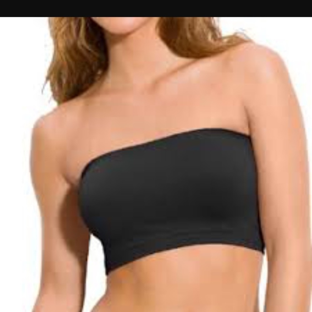 Black seamless bandeau