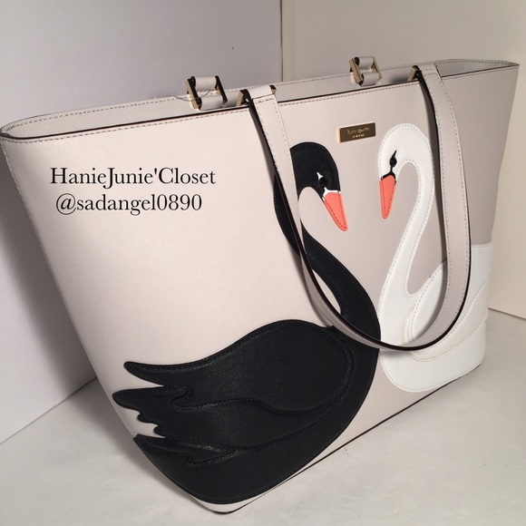 •KATE SPADE• JULES SWAN AROUND SAFFIANO TOTE - Picture 2 of 5
