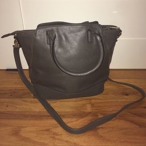 A grayish olive purse