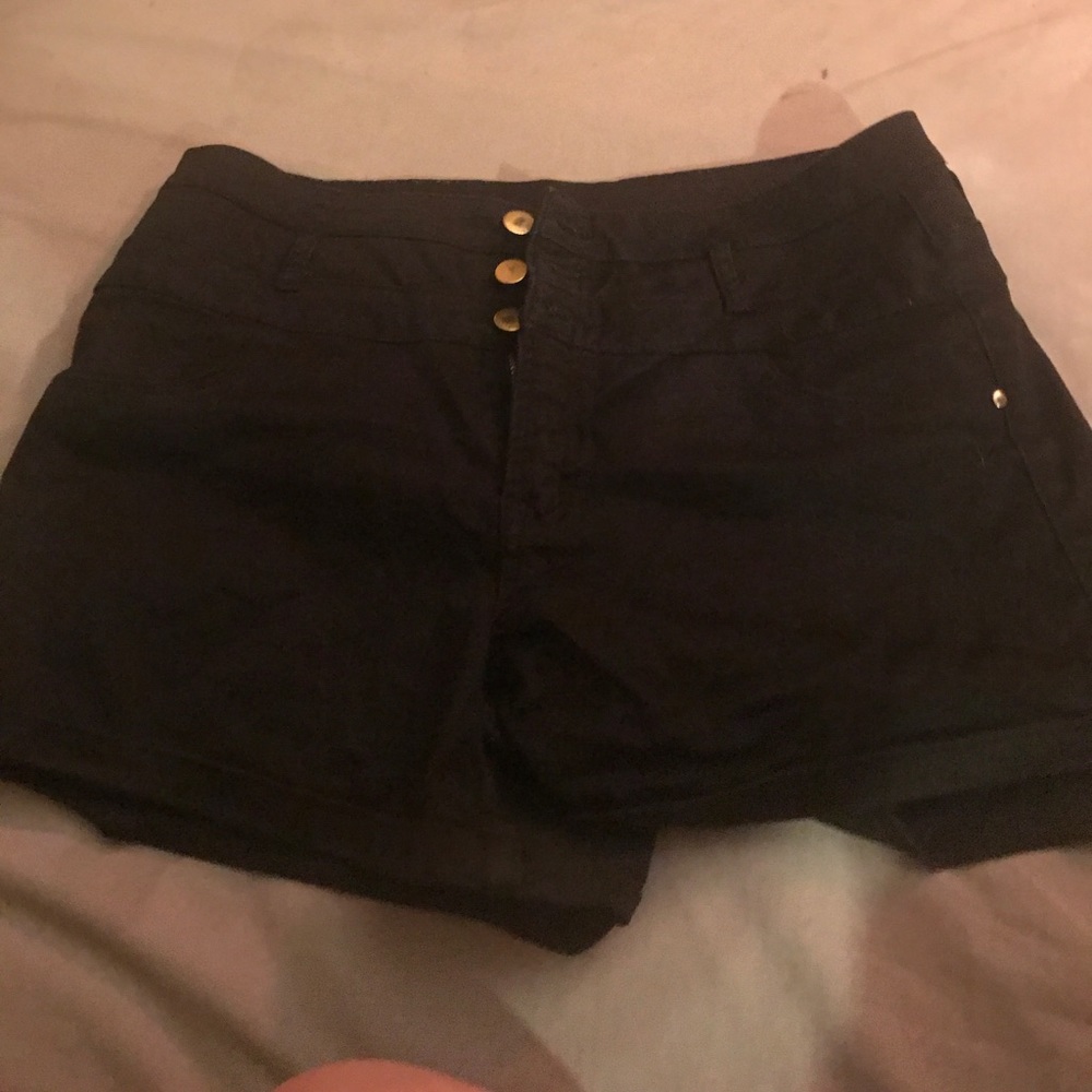 Black high waisted shorts