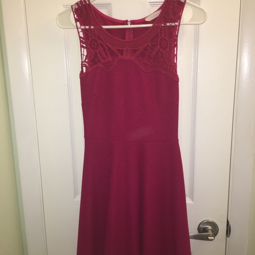 Fit and flare fuchsia dress