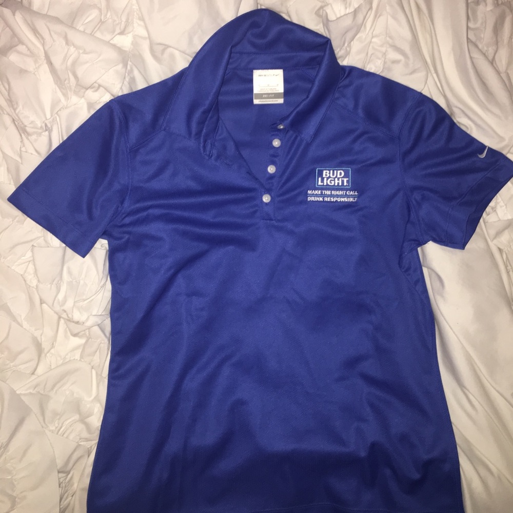 RARE!!!! Official Nike Golf Dri-Fit Bud Light Polo