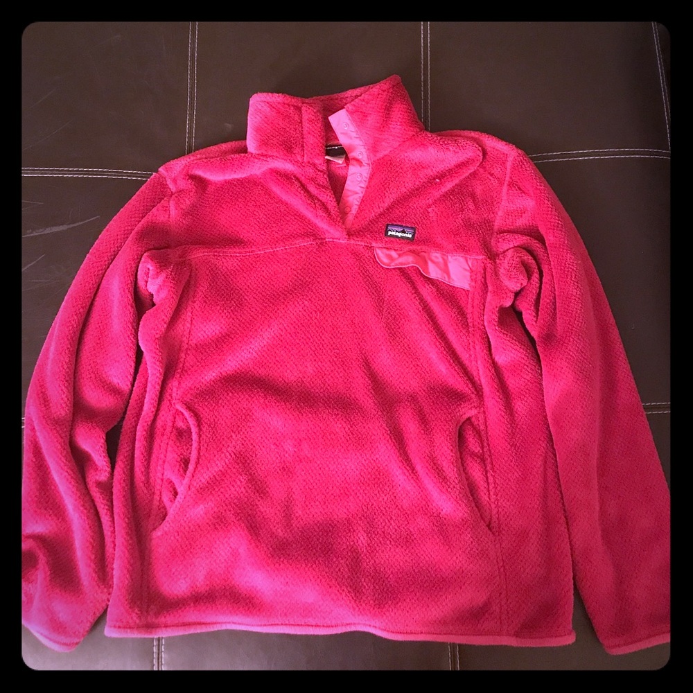 Pink Patagonia Fleece Pullover