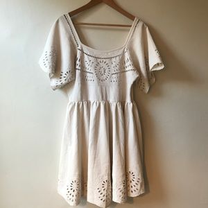 Staring at Stars Cream Eyelet Peasant Dress 8