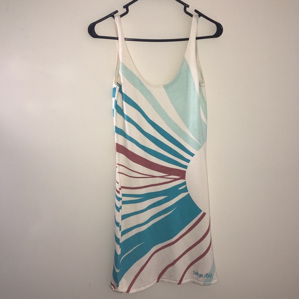 Low cut stretchy woven dress