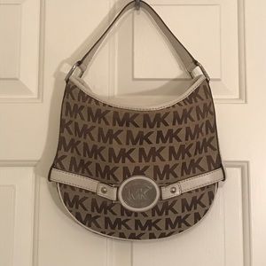 Michael Kors Monogram Canvas Bag in cream and tan