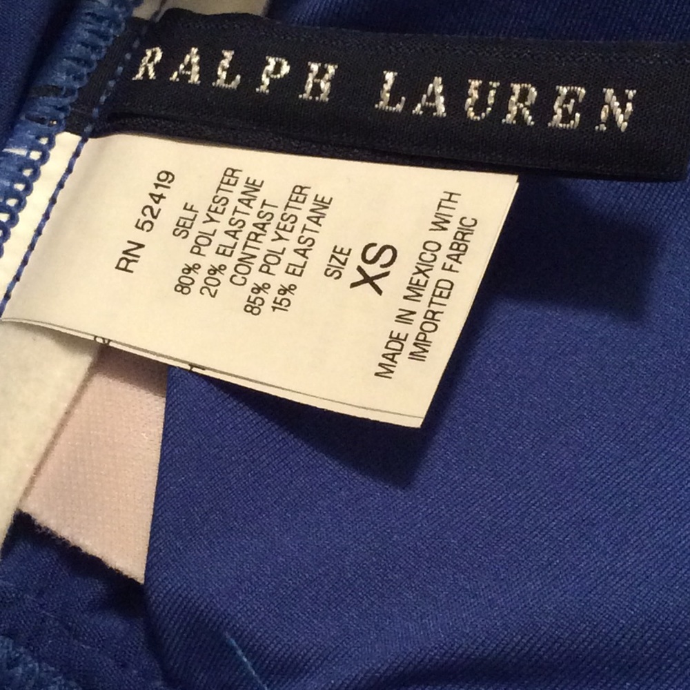 NWT-Ralph Lauren Bikini Blue Lace Tankini Top - Picture 6 of 8