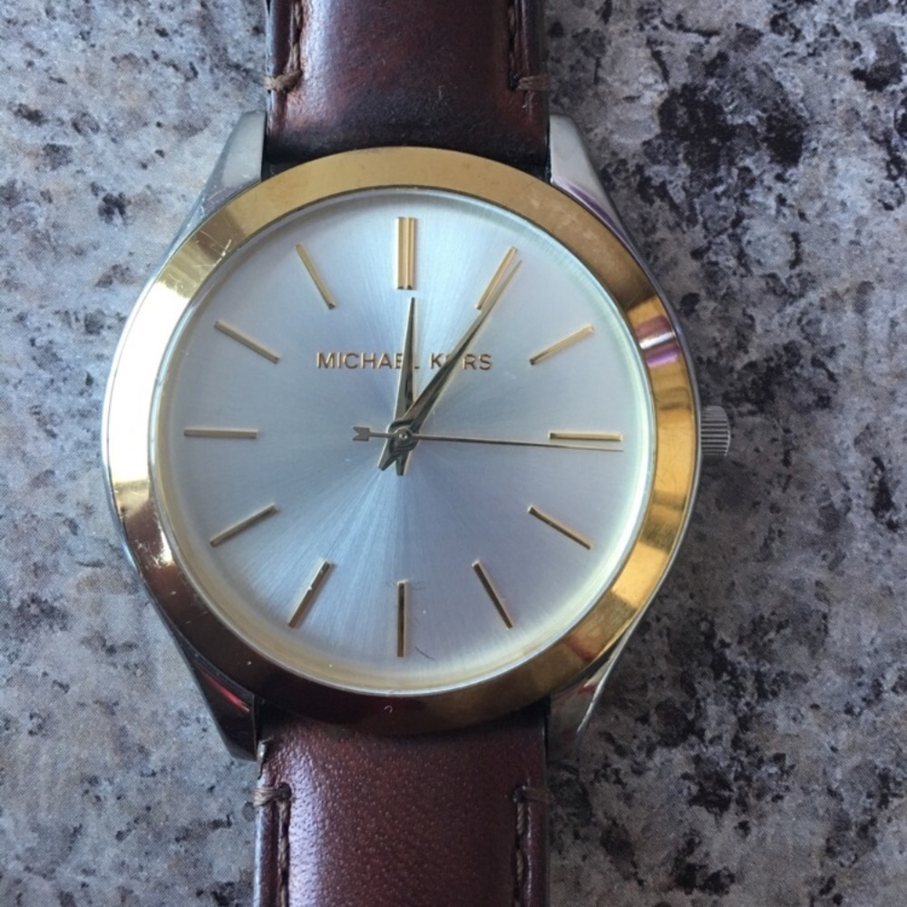 Brown leather Michael Kors watch