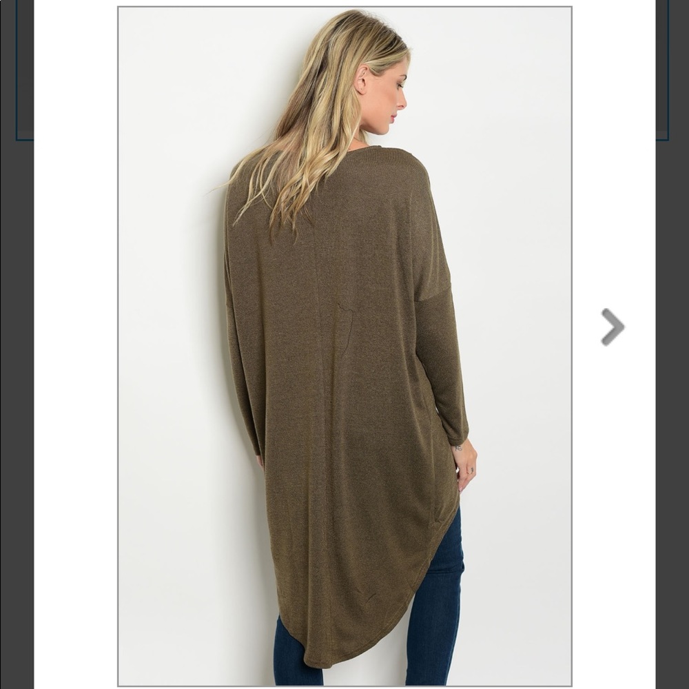 🆕🎉 OLIVE KNIT SWEATER TOP - Picture 5 of 8