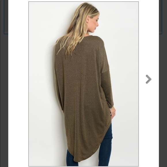 🆕🎉 OLIVE KNIT SWEATER TOP - Picture 5 of 8