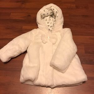 NWOT Toddler Girls Faux Fur Coat